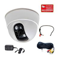 VideoSecu Dome Security Camera Built-in 1/3" Sony Effio CCD High Resolution 600TVL 3.6mm Wide View Angle Lens for CCTV Home DVR Surveillance with Bonus Power Supply, Cable CB9
