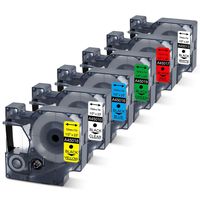 Replace Dymo D1 Label Maker 160 Tape Refills Color Label 45013 45010 45016 45017 45018 45019 12mm 0.47 Inch Compatible with DYMO LabelManager 160 280 420P PnP 220P 360D 450 210D, 23 Feet (7m) 6-Pack