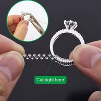  Euone  Adjuster Resizer Clearance Sale , 15 Ring Size Adjuster with 3 Sizes Clear Ring Sizer Resizer Fit for Loose Rings