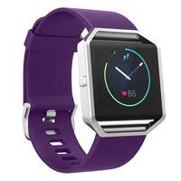 SKYLET Compatible with Fitbit Blaze Bands with Frame, Silicone Replacement Bands Breathable Sport Strap Compatible with Fitbit Blaze Fitness Watch Women Men Black