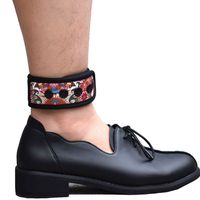 DDJOY Ankle Strap for Compatible with Fitbit & Garmin, Ankle Band for Compatible with Charge 2/3 Alta/HR Flex/2 Fitbit One or Garmin Vivofit/2/3/4, Ankle Band for Men and Women, Paisley Design, Medium