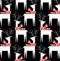 Black & White ReindeerWrapping Tissue Paper for Art DIY Crafts in Bulk # 715 10 Lg Sheets Size 20" x 30"