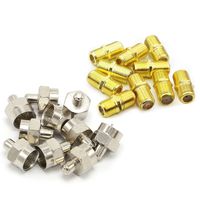 Mumaxun 10pcs RG58 RG59 RG6 Coupler F-Type Female to Female Coaxial Cable Connector Adapter with10pcs F Type 75 Ohm Terminator