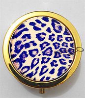 BlackKey Leopard Print Pattern 3-Compartment Decorative Pocket Gift Box Case Organizer for Pill, Color 2 -1906