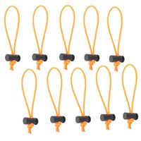 Foto&Tech 10-Pack Multipurpose Extra Thick Toggle Tie/Cable Tie and Organizer Adjustable/Elastic Loop/Instant Clutter Killer/Tangle Tamer/Cable Management for Cord & Cable Reusable (Orange)