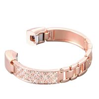 bayite Metal Bands Compatible with Fitbit Alta and Alta HR, Jewelry Bangle Adjustable Bracelet with Rhinestone?(Rose Gold, 5.5" - 7.2")
