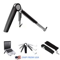YALEEE Desk Tripod Mount Stand Holder Portable Folding Retractable for MacBook PC Laptop Notebook iPad Tablet (Black)