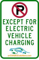 No Parking Except for EV Charging Sign from evCHARGEsolutions
