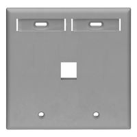 Leviton 42080-1GP 1-Port Dual Gang QuickPort Wallplate with ID Windows, Grey