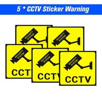 Festnight 5pcs/lot Safurance Waterproof Sunscreen Security Camera Sticker Warning Decal Signs for CCTV Surveillance, Fake Camera and Dummy Camera Labels