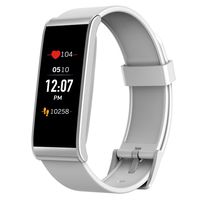 MYKRONOZ ZeFit4 HR Fitness Activity Tracker with Heart Rate Monitoring, Color Touchscreen & Smart Notifications - White/Silver