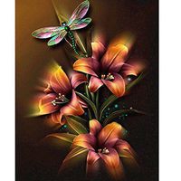 Hattfart 5D DIY Diamond Painting Kits Diamond Embroidery Flower Cross Stitch Handmade Crafts 2530cm (Multicolor)