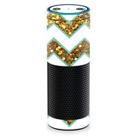 MightySkins Skin Compatible with Amazon Echo - Glitzy Chevron | Protective, Durable, and Unique Vinyl Decal Wrap Cover | Easy to Apply, Remove, and Change Styles | Made in The USA