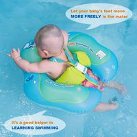Free Swimming Baby Inflatable Baby Swimming Float Ring Children Waist Float Ring Inflatable Floats Pool Toys Swimming Pool Accessories for The Age of 3-36 Months(Blue, S)
