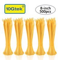 Zip Ties (500pcs) Self-Locking 8 Inch Nylon Cable Ties in Yellow