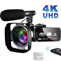 4K Camcorder Video Camera,Vlogging Camera for YouTube 30MP Camcorder 3.0 Inch Touch Screen Night Vision Pause Function with Microphone 