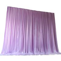 TINTON LIFE 9.9ft x 9.9ft Two Layers Tulle Backdrop Curtains for Party Wedding Baby Shower Birthday Decorations Photography Backdrop Christmas Background Decor Purple