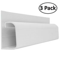 J Channel Cable Raceway Self Adhesive Desk Cord Organizer and Wire Manager - White - 48" (4 Feet) - 3 Pack