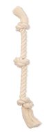 Flossy Chews 100-Percent Cotton White 3-Knot Rope Tug, Large, 25-Inch