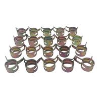 ZYTC 20pcs Spring Band Type Fuel Hose Clamps 0.4inch ID Low Pressure Air Clip Clamp
