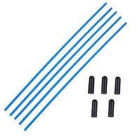 Xpurc Plastic Antenna Tube and Cap Blue for Rc Model 5 Pcs ... (Blue)