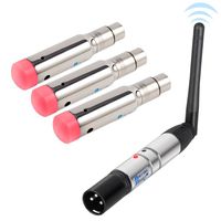 Donner 4pcs DMX512 DMX DJ 2.4G Wireless 3 Receiver Built-in Battery & 1 Transmitter Stage Lighting Control