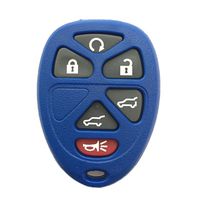 Navy Blue Keyless Entry Remote Start Key Shell Fob Clicker Control Case Repalcement for 2007 2008 2009 2010 2011 2012 GMC Yukon XL 1500 XL 2500