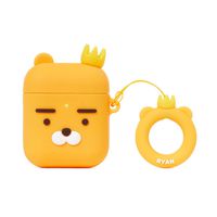 Tacumo Airpods Silicone Case Cute Creative Design Case Cover Compatible for Apple Airpods 1&2 [3D Cartoon Pattern] (Kakao Friends Ryan Crown)
