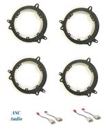 2 Pair Car Stereo Install Aftermarket Speakers 6", 6.5", and 6.75" Inch Plastic Adapter Mount Plates and Speaker Wire Harness for Select Toyota, Lexus, Scion - Compatible Vehicles Listed Below