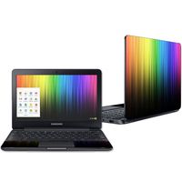 Mightyskins Skin Compatible with Samsung Chromebook 3 11.6" - Rainbow Streaks | Protective, Durable, and Unique Vinyl Decal Wrap Cover | Easy to Apply, Remove, and Change Styles | Made in The USA