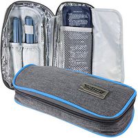 JIN Insulin Cooler Travel Case Medication Insulated Cooling Bag with 2 Ice Packs for Insulin Pen and Diabetic Supplies,Blue