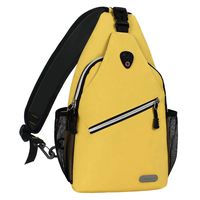 MOSISO Rope Sling Backpack (Up to 13 Inch), Multipurpose Crossbody Chest Shoulder Outdoor Travel Hiking Daypack, Yellow