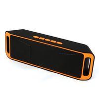 Sicneka Bluetooth 4.0 Portable Wireless Speaker TF USB FM Radio Built-in Mic Dual Speaker Bass Sound Subwoofer - Orange