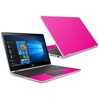 MightySkins Skin Compatible with HP Pavilion x360 15.6" (2018) - Solid Hot Pink | Protective, Durable, and Unique Vinyl Decal wrap Cover | Easy to Apply, Remove, and Change Styles | Made in The USA