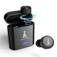 True Wireless Earbuds,Miracle&Lesoul S7 Bluetooth 5.0 in-Ear Earphones With Mic,CVC 6.0,Charging Case,IPX7 Waterproof Headphones With 35H Playtime For iPhone and Android Phones,Sport,Gym,Running,Black