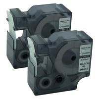 QPMY 2 Pack Compatible for DYMO 1734821 Rhino Industrial IND Self-Laminating Label Tape 1" x 18' 24mm x 5m ength 18' 5.5m