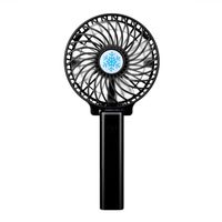Mini Handheld Fan, KingWo Foldable Personal Portable Desk Desktop Table Cooling Fan with USB Rechargeable Battery Operated Electric Fan for Office Room Outdoor Household Traveling (Black)