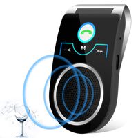 Aigital New T825 Bluetooth Car Speakers, Wireless In-car Speakerphone with Clear and Loud Sound, Hands free car kits for Talking & Music Streaming, Support Siri / Google Assistant with Visor Clip