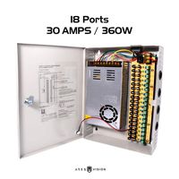 Ares Vision CCTV/LED 12v DC Power Supply Box 18 Port 30AMP