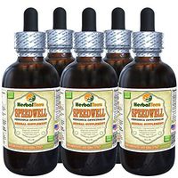Speedwell (Veronica Officinalis) Tincture, Organic Dried Leaves Liquid Extract (Brand Name: HerbalTerra, Proudly Made in USA) 5x2 fl.oz (5x60 ml)