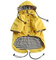 Morezi Dog Zip Up Dog Raincoat with Reflective Buttons, Rain/Water Resistant, Adjustable Drawstring, Removable Hood, Stylish Premium Dog Raincoats - Size XS to XXL Available - Yellow - L