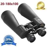 Binoculars with Low Light Night Vision, HD 20-180x100 High Resolution Optics Zoom Large Eyepiece High Power Waterproof Binocular Easy Focus for Outdoor Telescope for Adults
