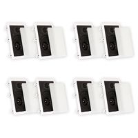 Theater Solutions TS65W in Wall 6.5" Speakers Surround Sound Home Theater 4 Pair Pack