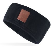 Mydeal Wireless Bluetooth Headband with Headphone Headset Earphone Stereo Speakers Mic Hands Free for Outdoor Sports Fitness Workout Jogging Running, Compatible with Iphone Android Cell Phones - Black