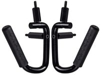 OxGord Grab Handle for 07-19 Jeep Wrangler (Front Pair) Solid Steel with Grip Roll Bar- Black