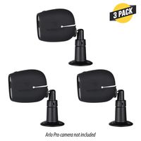 Security Metal Wall Mount and Silicone Skins Bundle Compatible with Arlo Pro and Arlo Pro 2 - Extra Flexibility and Protection for Your Arlo Cameras (3-Pack, Black)