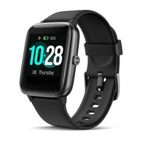 CHEREEKI Smart Watch, Fitness Tracker IP68 Waterproof with 1.3" Touch Screen, Activity Tracker with Heart Rate Monitor SleepTracker, Smartwatch Compatible with Samsung iPhone for Men Women (Black)