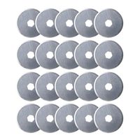 AUTOTOOLHOME 20 Pack 18mm Rotary Cutter Blades Cutting Fabric Paper Quilting Sewing Patchwork Tool