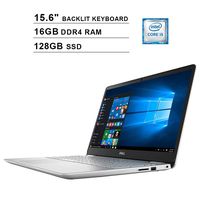 Dell 2019 Inspiron 15 5000 15.6-Inch FHD 1080P Touchscreen Laptop - Intel 4-Core i5-8265U up to 3.9GHz, Intel UHD 620, 16GB DDR4, 128GB SSD, Backlit Keyboard, HDMI, WiFi, Bluetooth, Win10