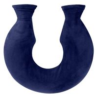 Vosarea Neck Hot Water Bottle U Shape Hot Water Bag Navy Blue